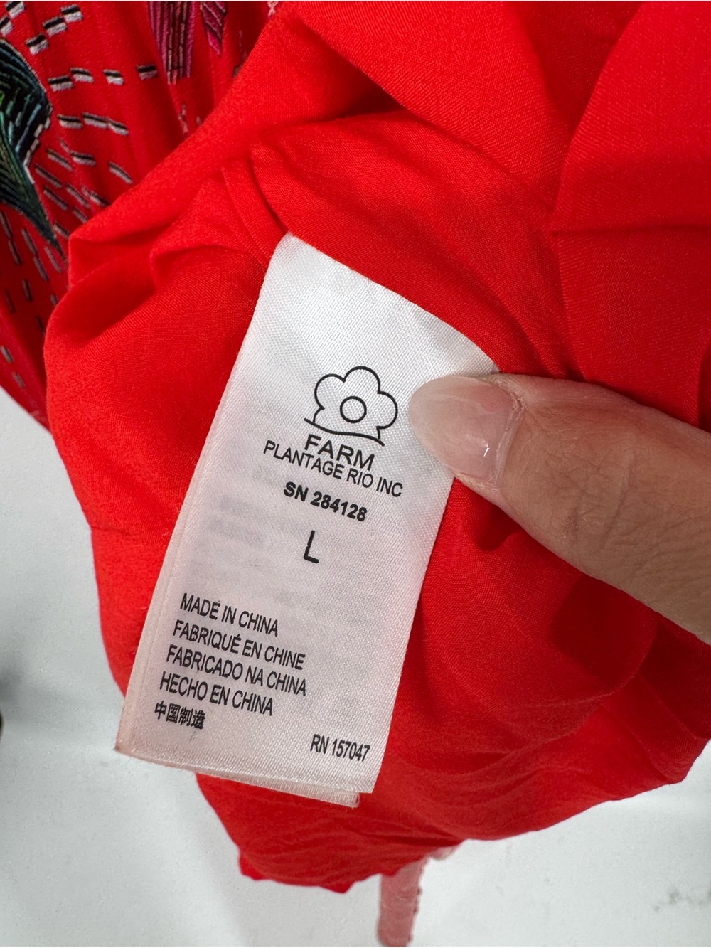 FARM Rio Red Surrealist Graphic Maxi Dress Size L - Picture 7 of 12